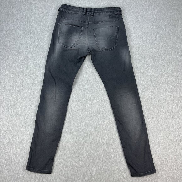 Diesel Jogg Jeans Womens 27x30 Black Distressed Krailey R-Ne 0685Q Stretch Italy - Picture 4 of 16
